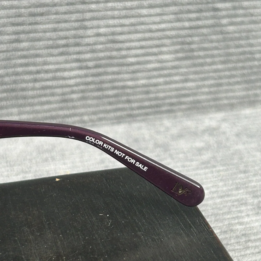 Diane von Furstenberg DVF8040 513 Purple Oval Y2k Eyeglasses Frames 52-16-135